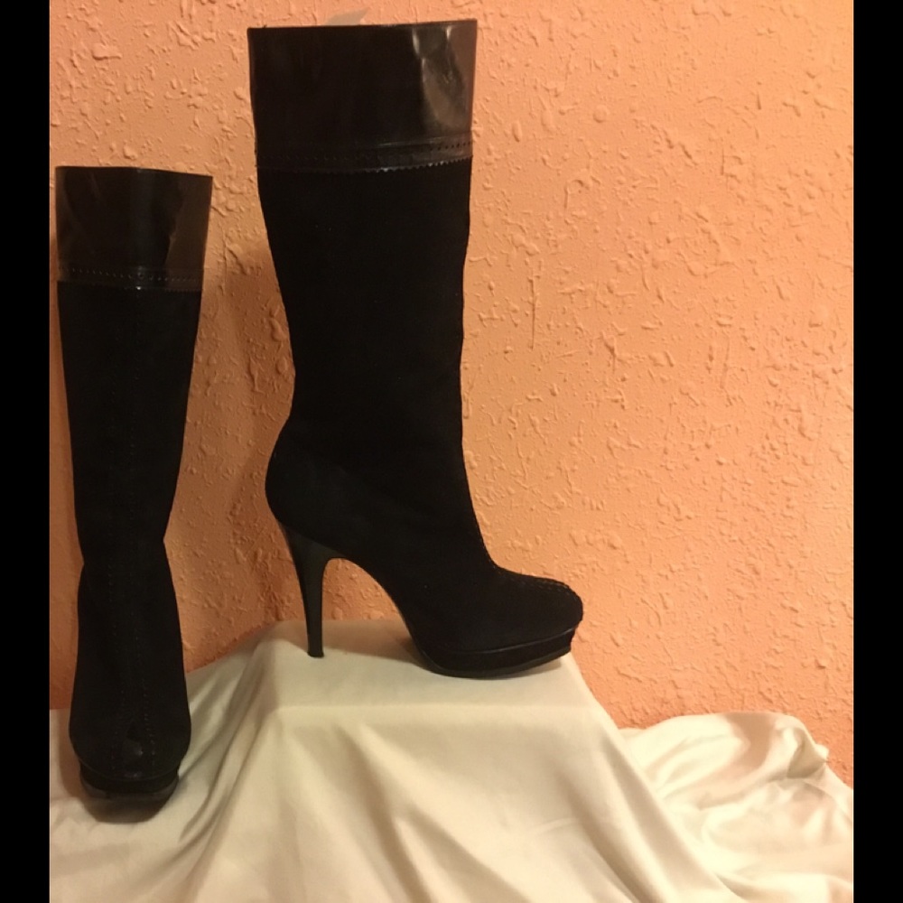 BCBG- Suede & Patent Leather